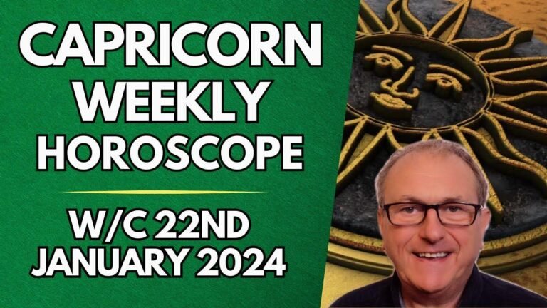 Weekly astrology for Capricorn from January 22nd, 2024. Check out what the stars have in store for you.