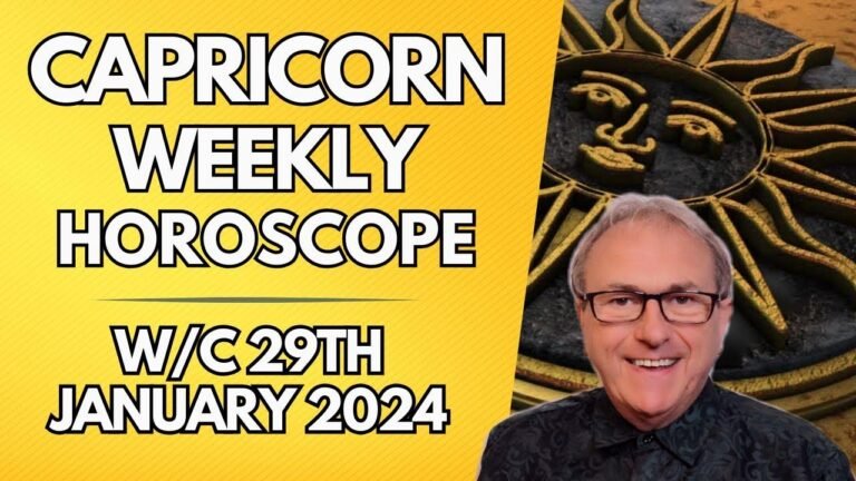 Weekly Astrology: Capricorn Horoscope for 29th January 2024