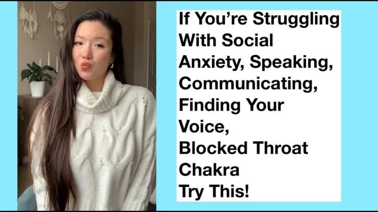 If you’re having trouble with social anxiety, talking, and throat chakra, this might be helpful!