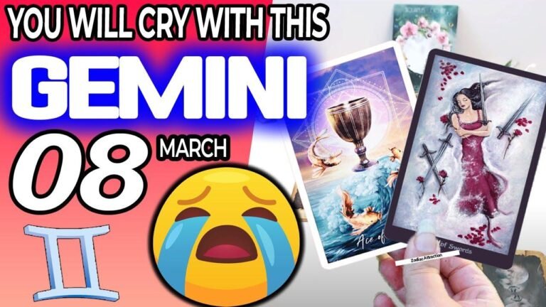 Gemini ♊ 😭 Get ready for a tearful day 😭 with today’s horoscope on MARCH 8, 2024 ♊ #gemini tarot reading MARCH 8, 2024