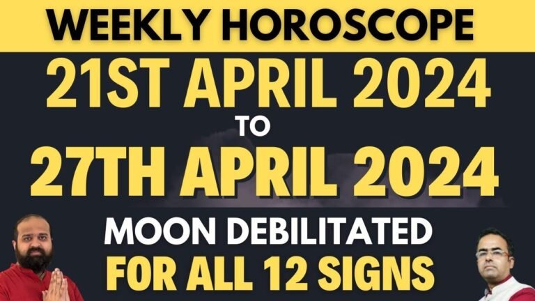 Weekly Horoscope: Discover What April 21-27, 2024 Holds for Your Zodiac Sign!” #Astrology #ZodiacLove