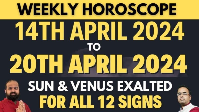 April 14-20, 2024: Weekly Horoscope Highlights for All Zodiac Signs – Sun and Venus Shine Bright!
